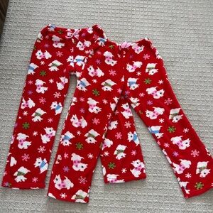 Cozy Red Kids Pajamas with Snowman Print